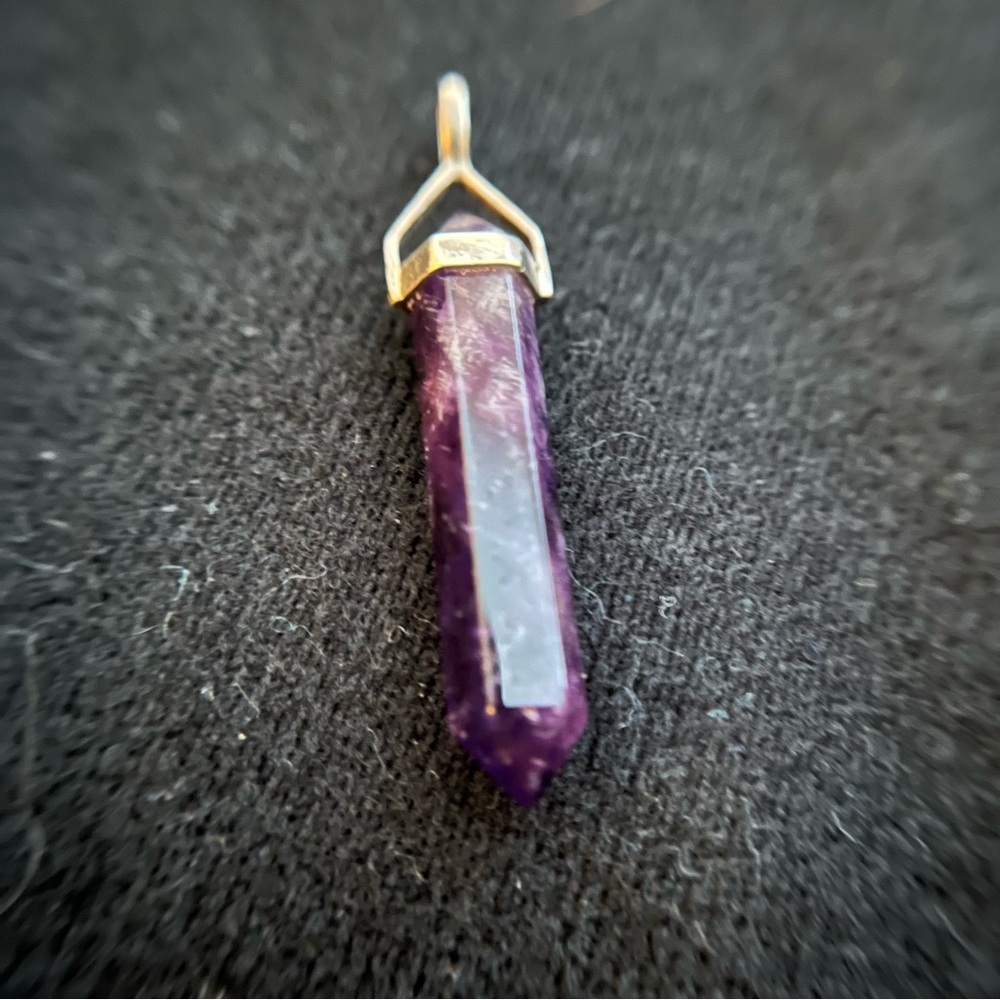 Elegant florite Purple Pendant Necklace